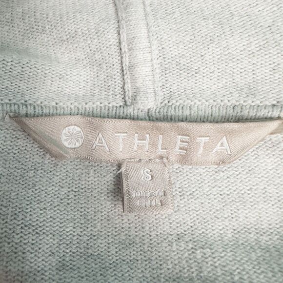 Athleta Highland Wrap Hooded Open Cardigan Womens Small Gray Athleisure 291883 - Picture 3 of 13